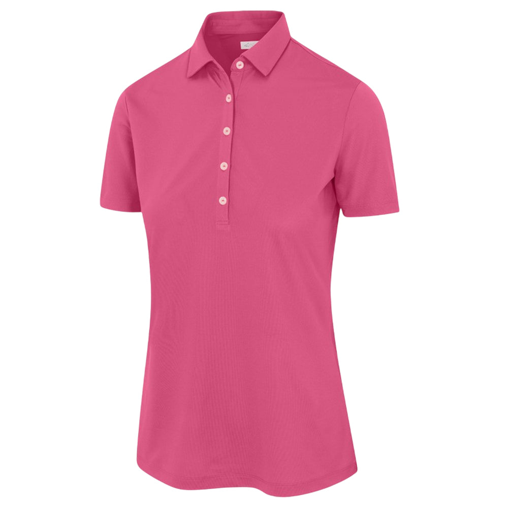 Greg Norman Womens Freedom Micro Pique Short Sleeve Polo - Pink *