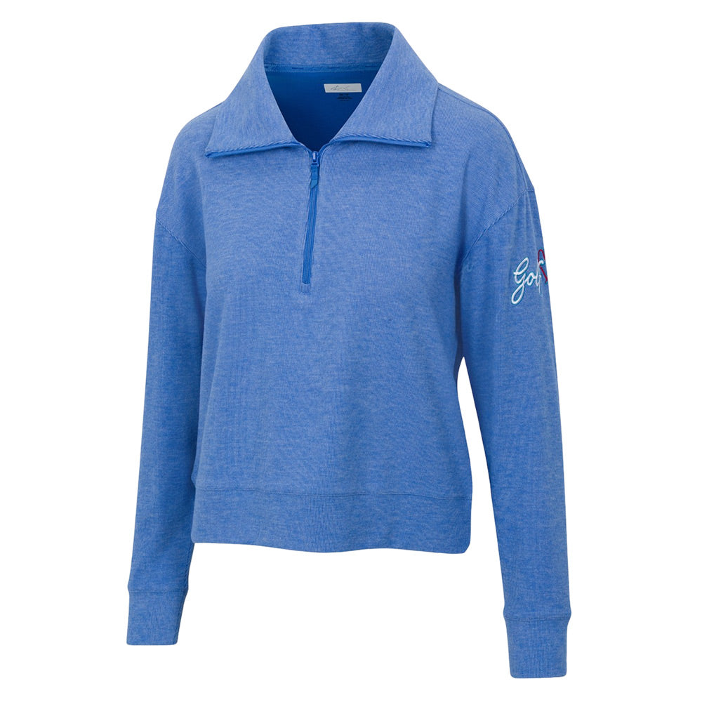 Greg Norman Womens Golf Love 1/2 Zip Pullover *
