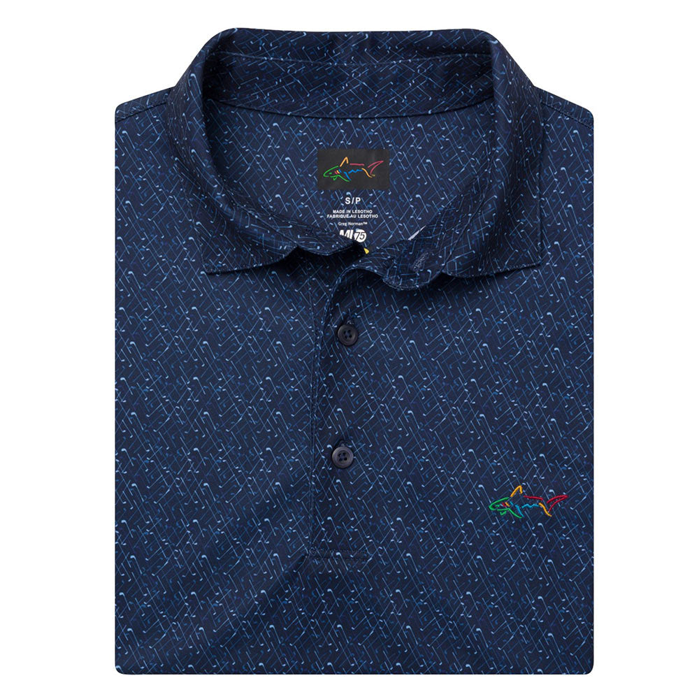 Greg Norman Mens ML75 Club House Print Polo *