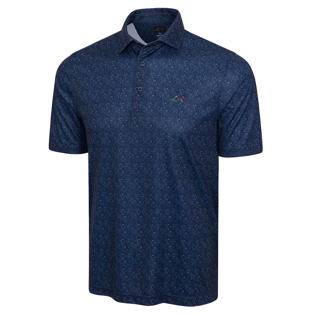 Greg Norman Mens ML75 Club House Print Polo *