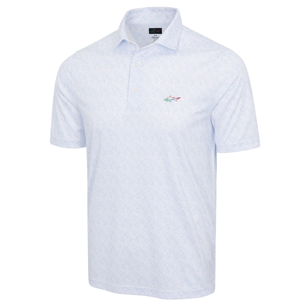 Greg Norman Mens ML75 Club House Print Polo *