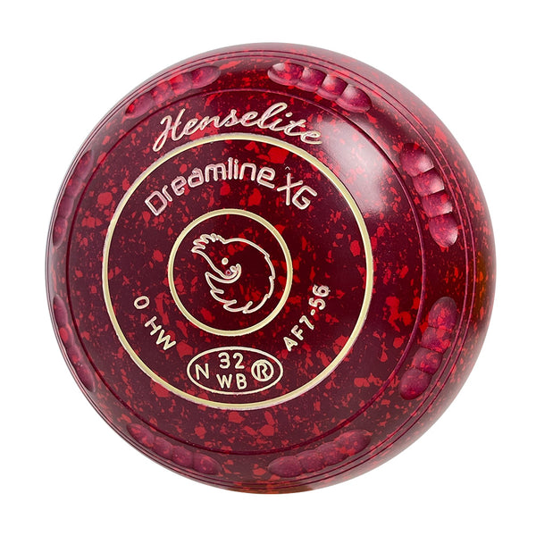Henselite Dreamline XG Lawn Bowls Size 0 Heavy Gripped Ruby Rich AF7