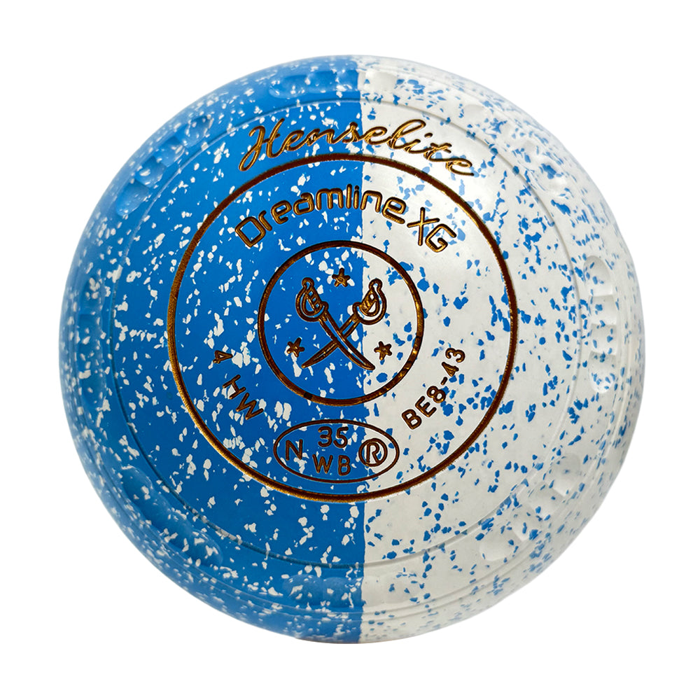 Henselite Dreamline XG Lawn Bowls Size 4 Heavy Gripped - Celeste Duo BE8-43