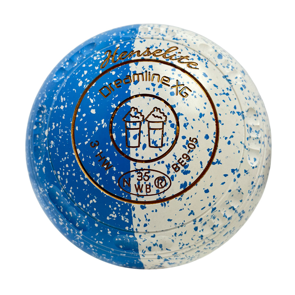 Henselite Dreamline XG Lawn Bowls Size 3 Heavy Gripped - Celeste Duo BE9-05