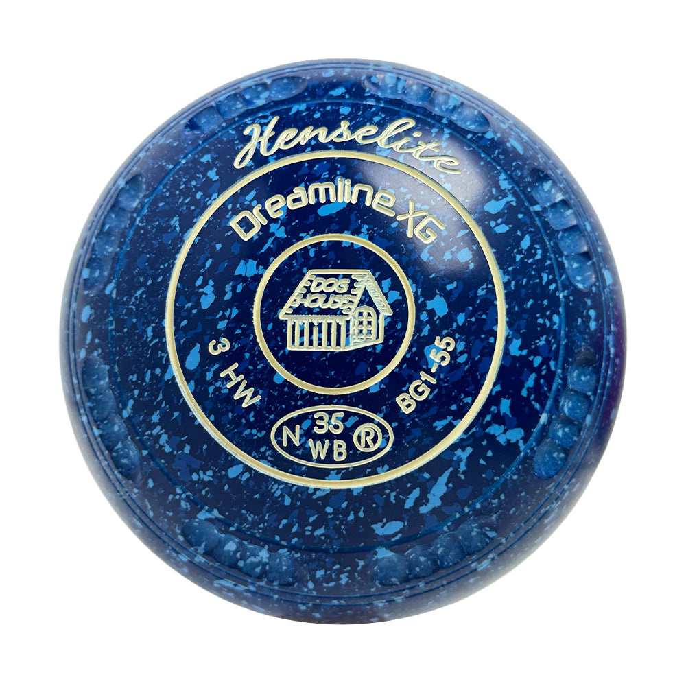 Henselite Dreamline XG Lawn Bowls Size 3 Heavy Gripped - Denim BG1-55