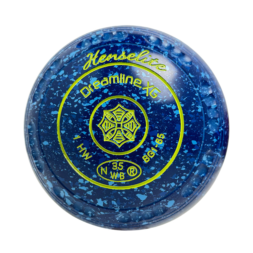 Henselite Dreamline XG Lawn Bowls Size 1 Heavy Gripped Denim - BG1-65