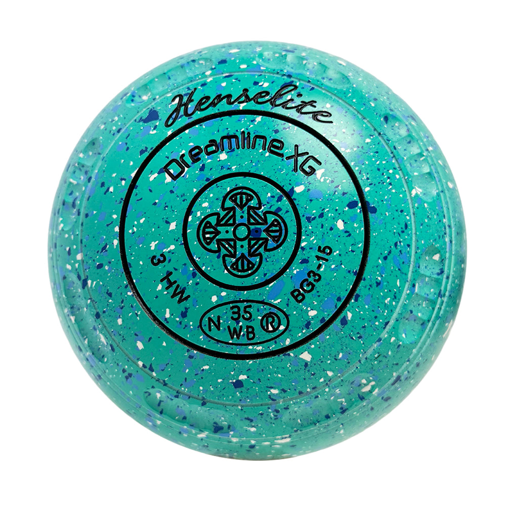 Henselite Dreamline XG Lawn Bowls Size 3 Heavy Gripped - Lagoon BG3-15