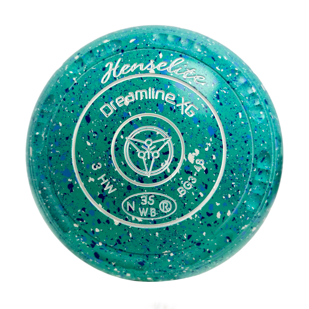 Henselite Dreamline XG Lawn Bowls Size 3 Heavy Gripped - Lagoon BG3-48