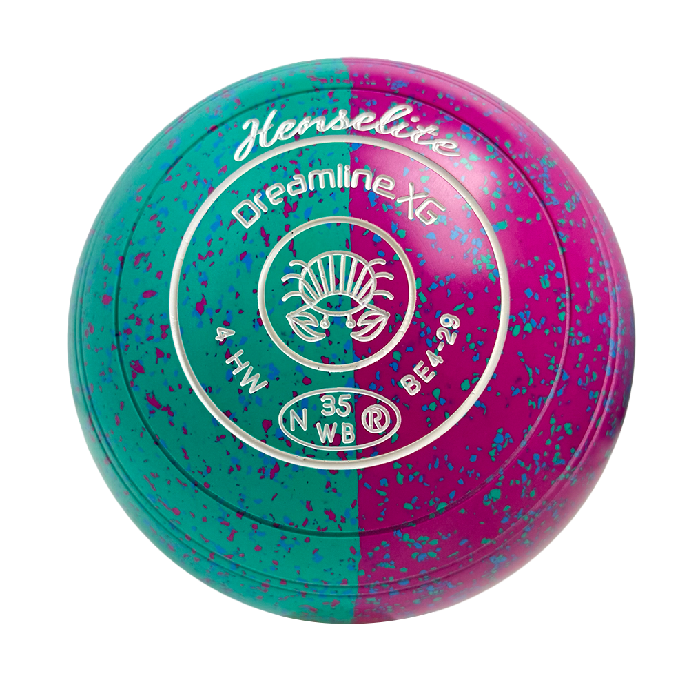 Henselite Dreamline XG Lawn Bowls Size 4 Heavy Non-Gripped - Paradise Duo BE4-29