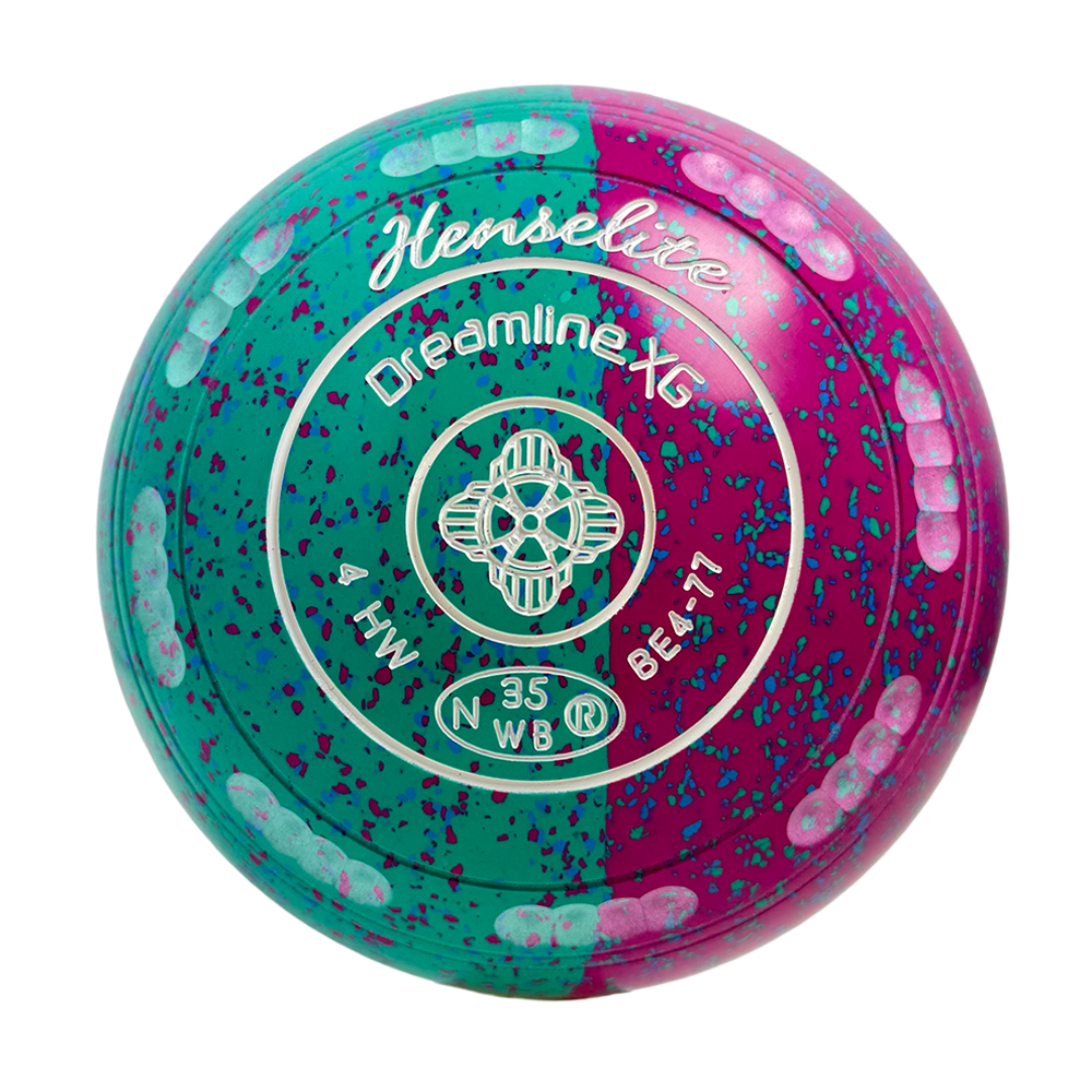 Henselite Dreamline XG Lawn Bowls Size 4 Heavy Gripped - Paradise Duo BE4-77