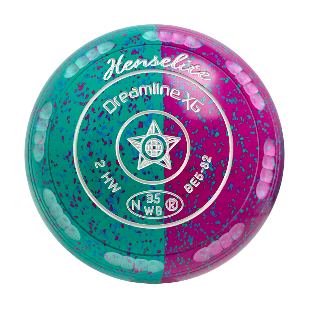 Henselite Dreamline XG Lawn Bowls Size 2 Heavy Gripped - Paradise Duo BE5-82