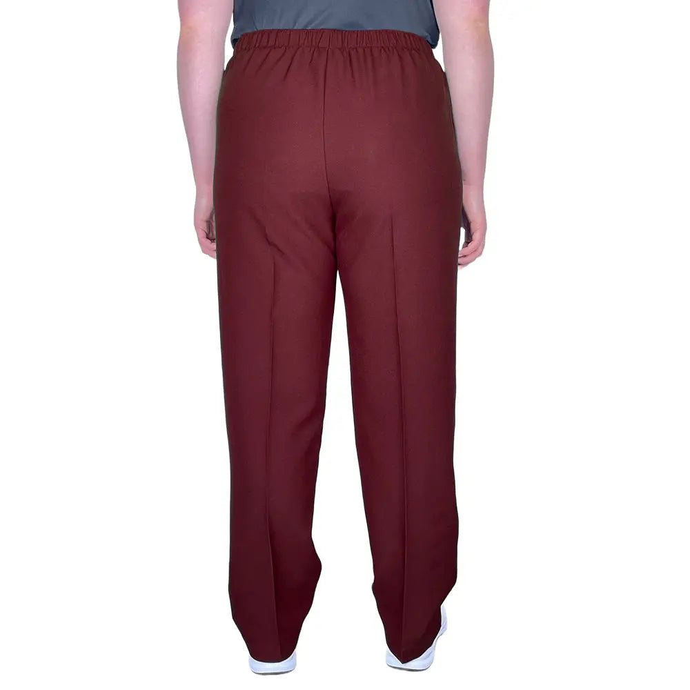 Domino Womens Lawn Bowls Pants BA Logo - Maroon - Bowls City