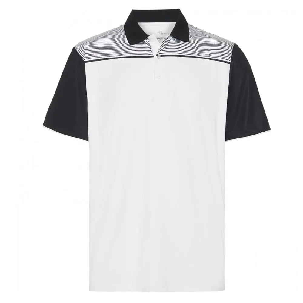 Sporte Leisure Mens Rise Short Sleeve Polo BA Logo -White - Bowls City