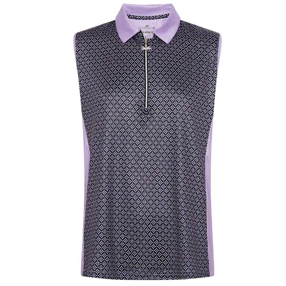 Sporte Leisure Womens Averi Sleeveless Polo - Black