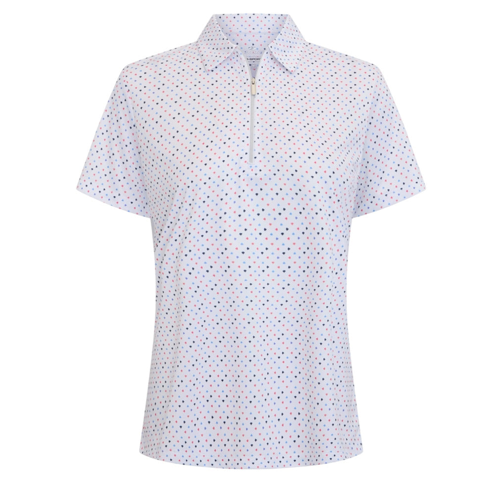 Sporte Leisure Womens Shell Short Sleeve Polo - White