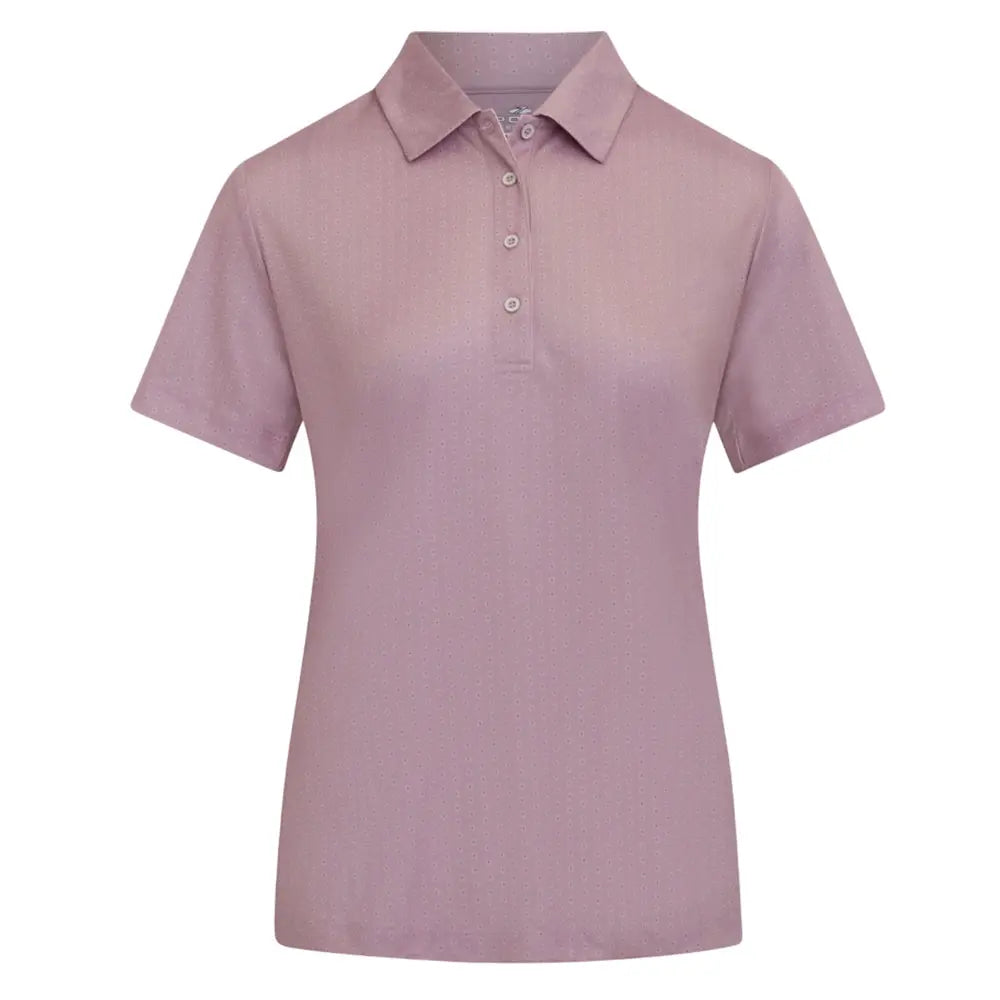 Sporte Leisure Womens Tea Blossom Short Sleeve Polo BA Logo - Pale Rose - Bowls City