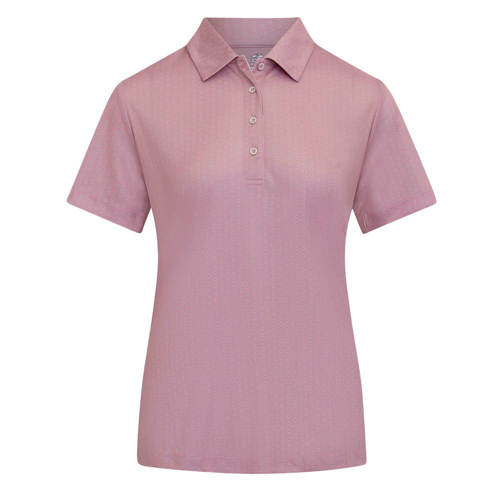 Sporte Leisure Womens Tea Blossom Short Sleeve Polo - Pale Rose