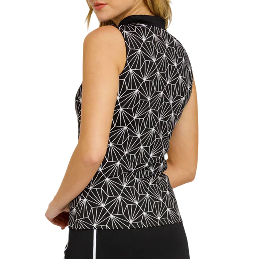 Tail Womens Candie Sleeveless Polo - Black/White
