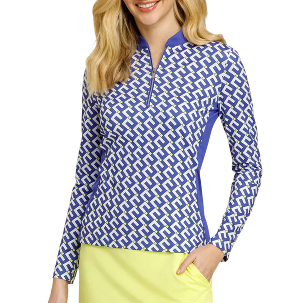 Tail Womens Laken Long Sleeve Top - Blue/White