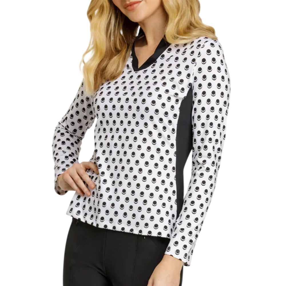 Tail Womens Orielle Long Sleeve Top - White/Black