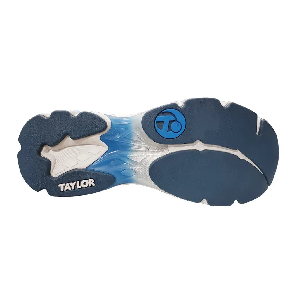 Taylor Mens Matrx Lawn Bowls Shoe - Grey/Blue - Bowls City