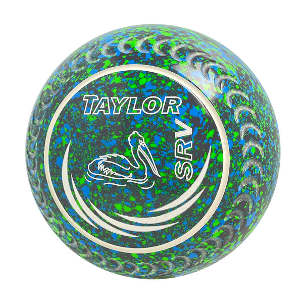 Taylor SRV Lawn Bowls Size 2 Heavy Gripped Blue/Lime HAC6031A Bowls