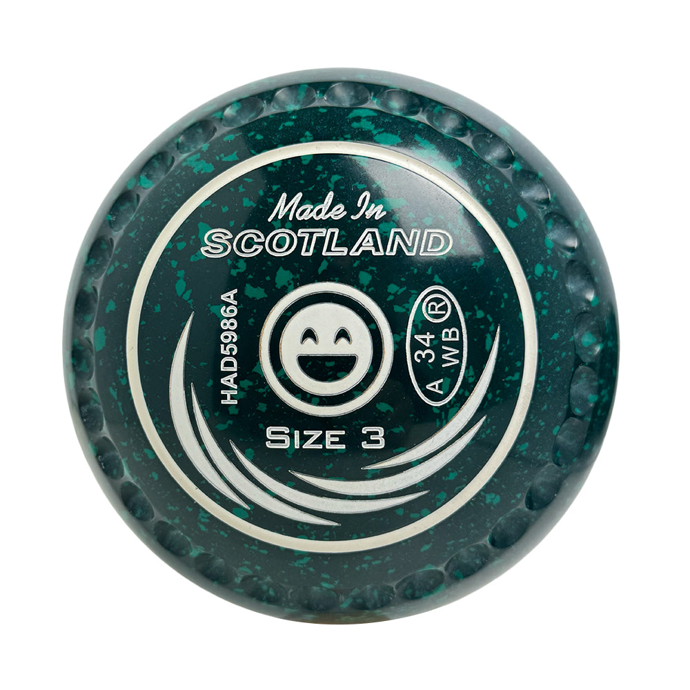 Taylor Redline SRV Lawn Bowls Size 3 Heavy Gripped Dark Green/Green - HAD5986A