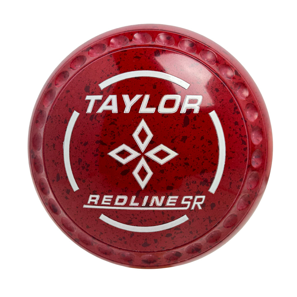 Taylor Redline SR Lawn Bowls Size 3 Heavy Gripped Red/Maroon - HAE2413A