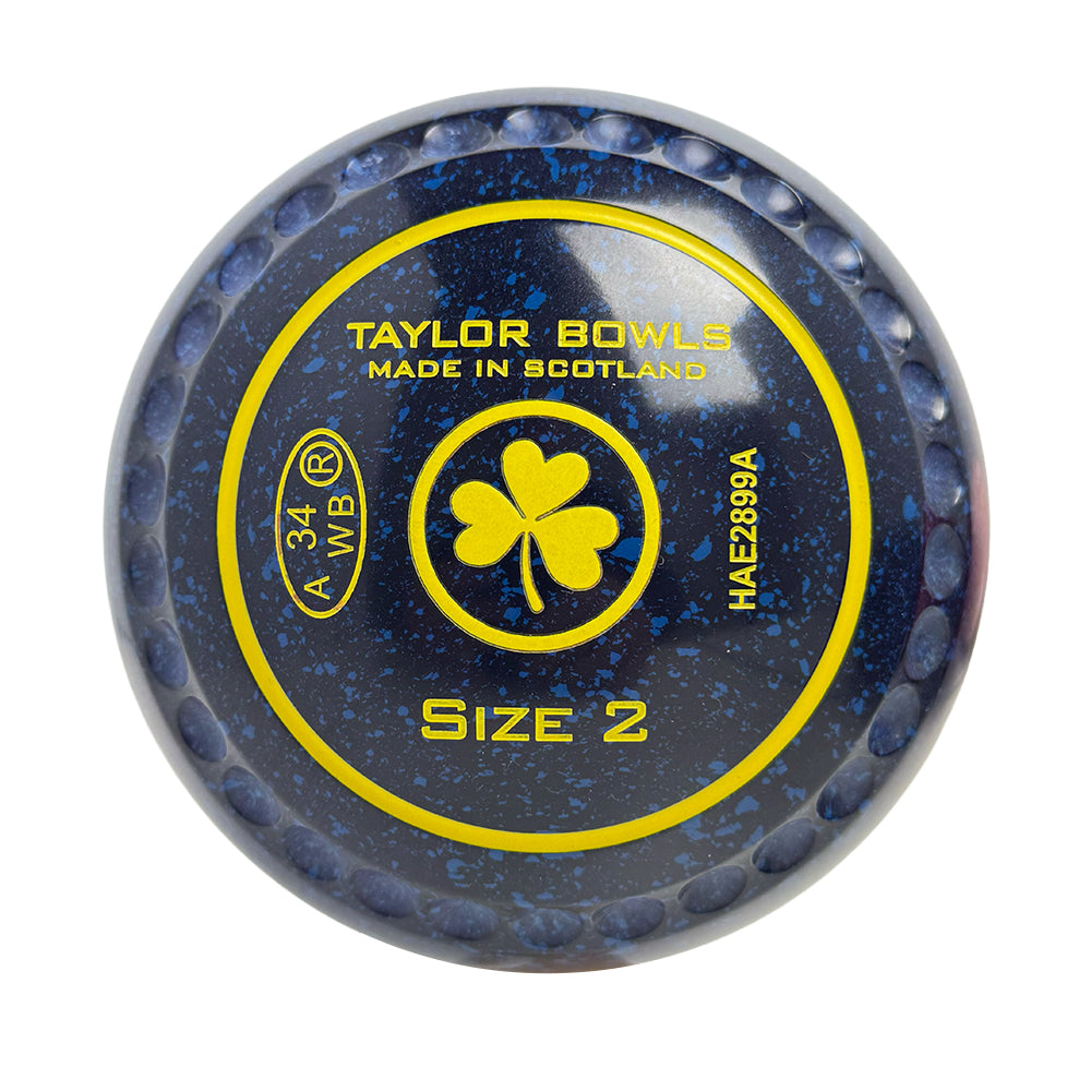 Taylor GTR Lawn Bowls Size 2 Heavy Gripped Dark Blue/Blue - HAE2899A