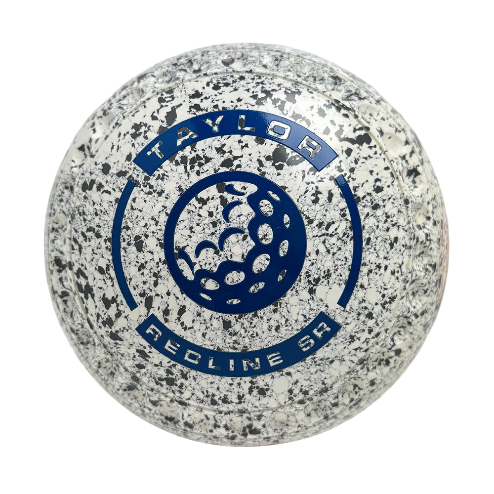 Taylor Redline SR Lawn Bowls Size 4 Heavy Gripped White/Grey - HAF0766A