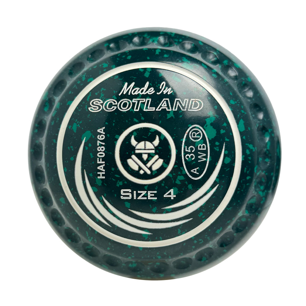 Taylor Redline SRV Lawn Bowls Size 4 Heavy Gripped Dark Green/Green - HAF0876A