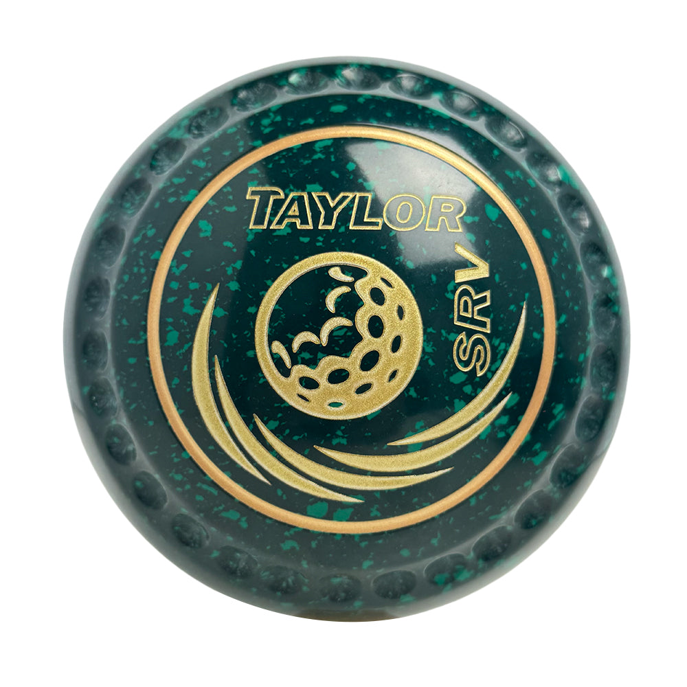 Taylor Redline SRV Lawn Bowls Size 4 Heavy Gripped Dark Green/Green - HAF0877A