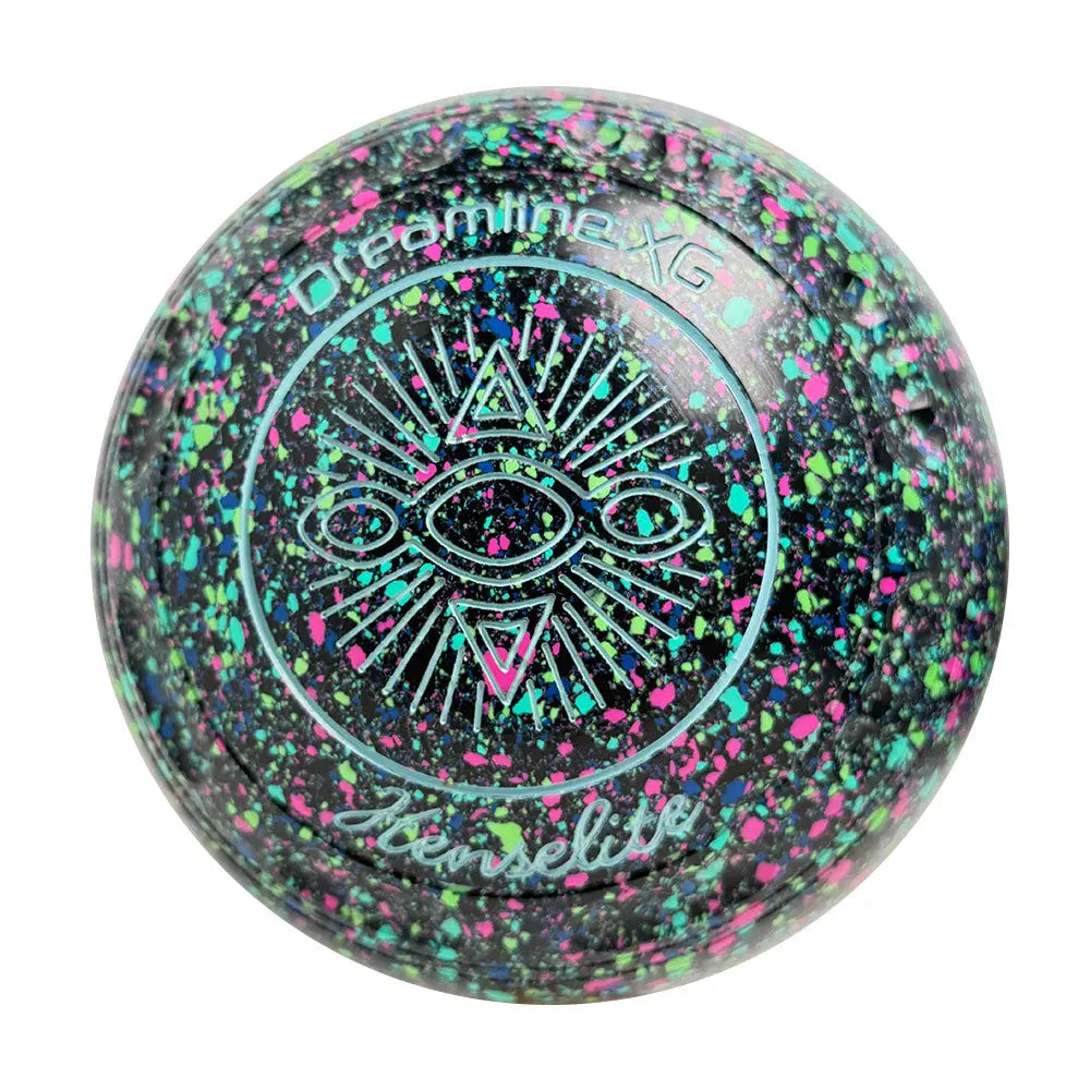 Henselite (Pre-Owned) Dreamline XG Lawn Bowls Size 4 Heavy Gripped - Black Speckle AB4-86 Henselite