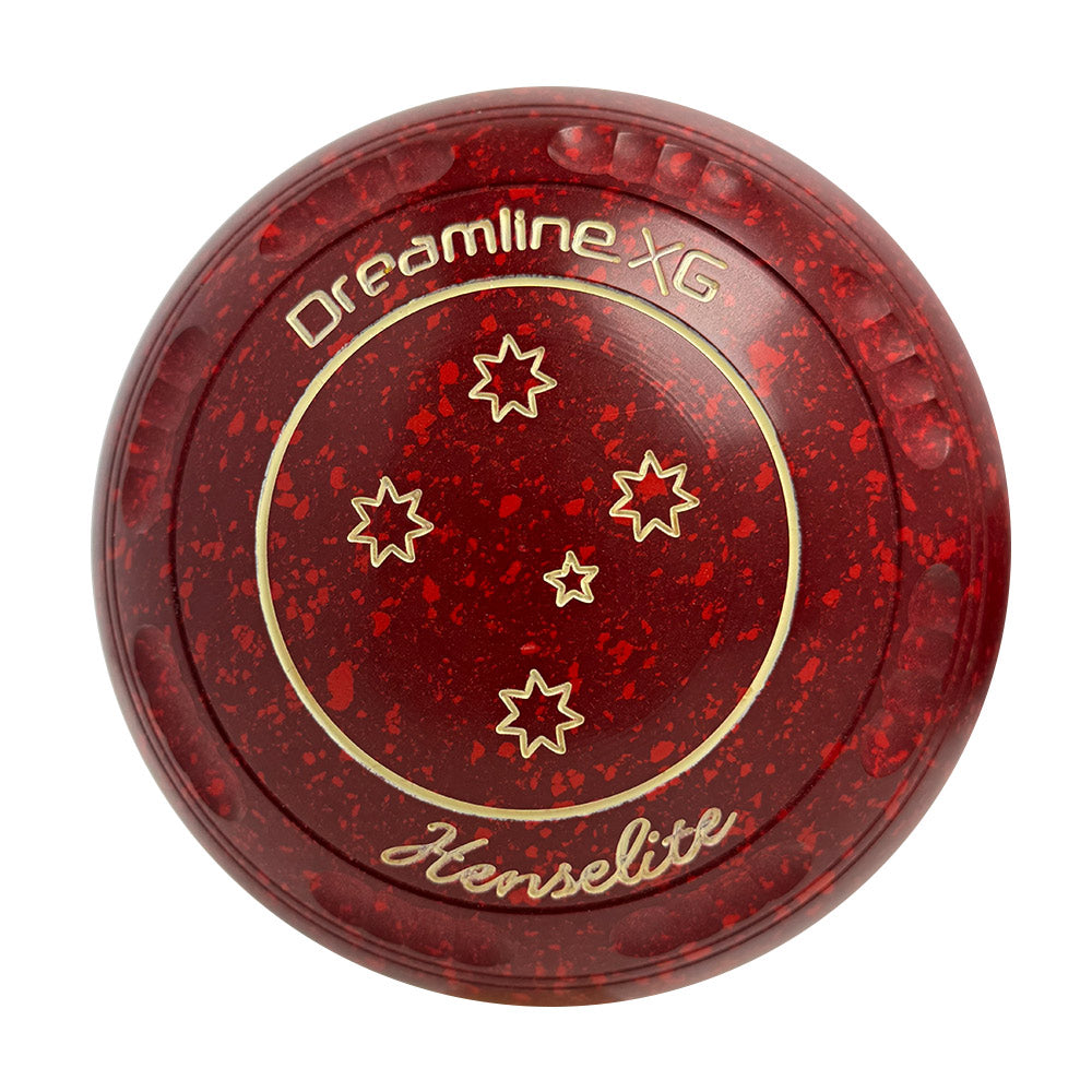 Henselite (Pre-Owned) Dreamline XG Lawn Bowls Size 4 Heavy Gripped - Ruby Rich