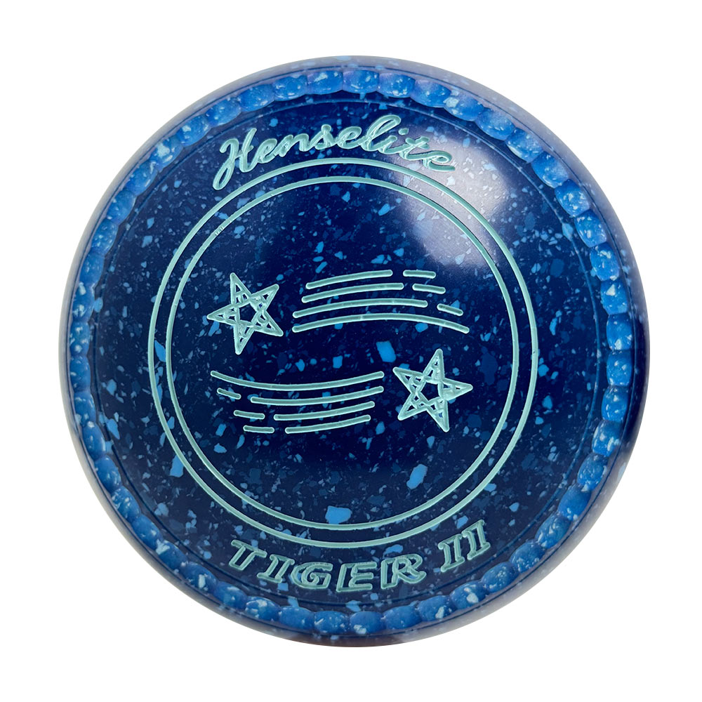 Henselite Tiger II Lawn Bowls Size 2 Heavy Non-Gripped - Denim AZ2-98