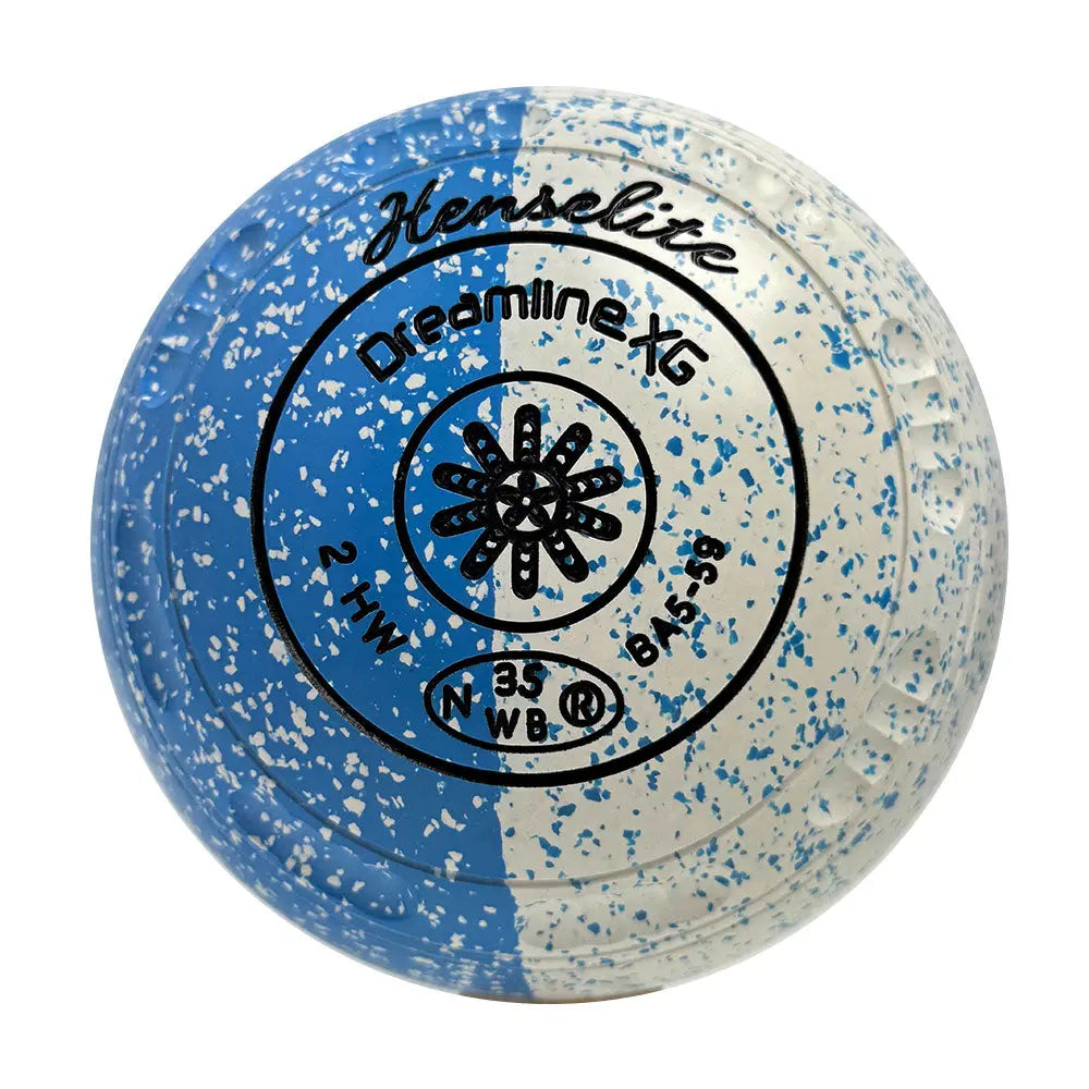 Henselite Dreamline XG Lawn Bowls Size 2 Heavy Gripped - Celeste Duo BA5-59 Henselite
