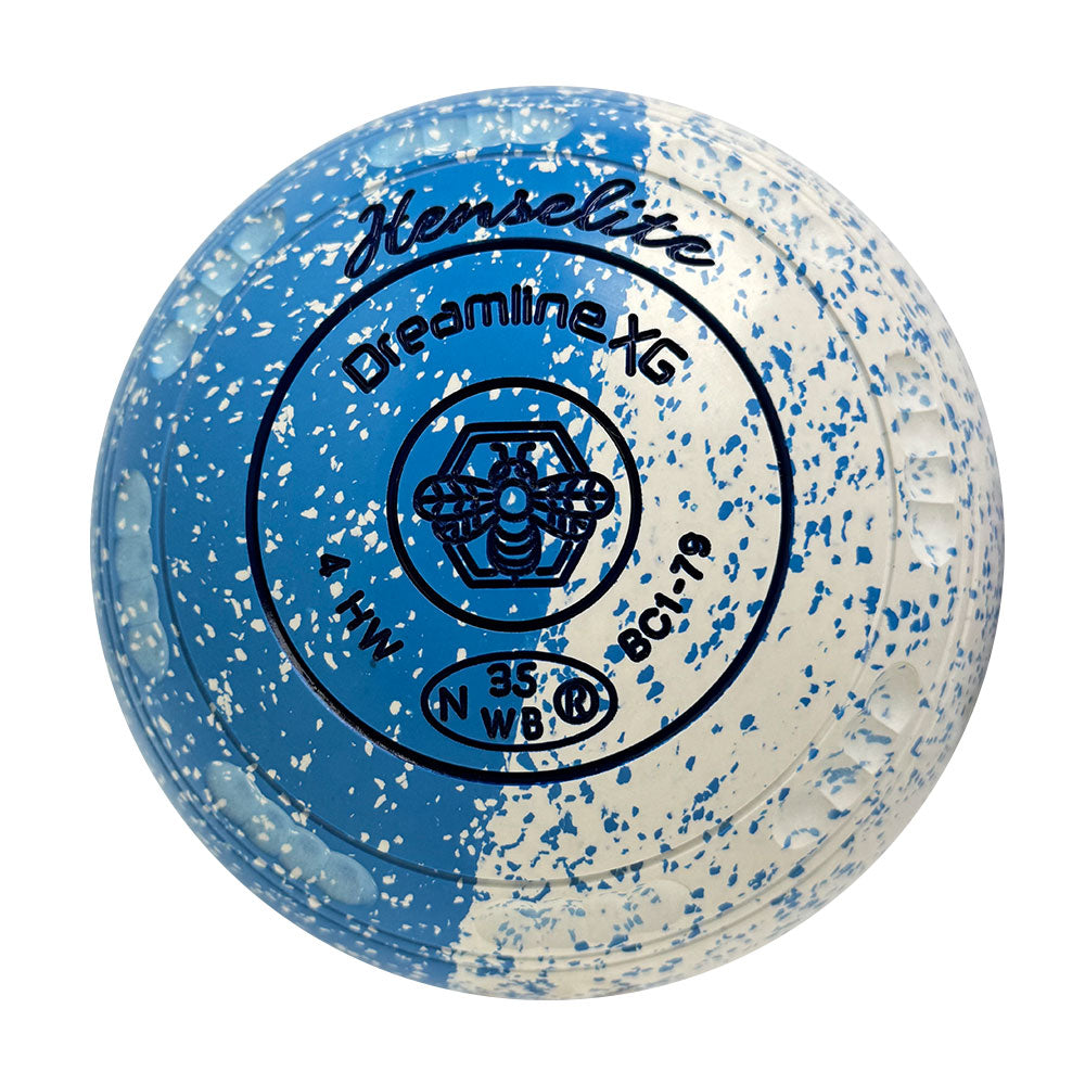 Henselite Dreamline XG Lawn Bowls Size 4 Heavy Gripped - Celeste Duo BC1-79