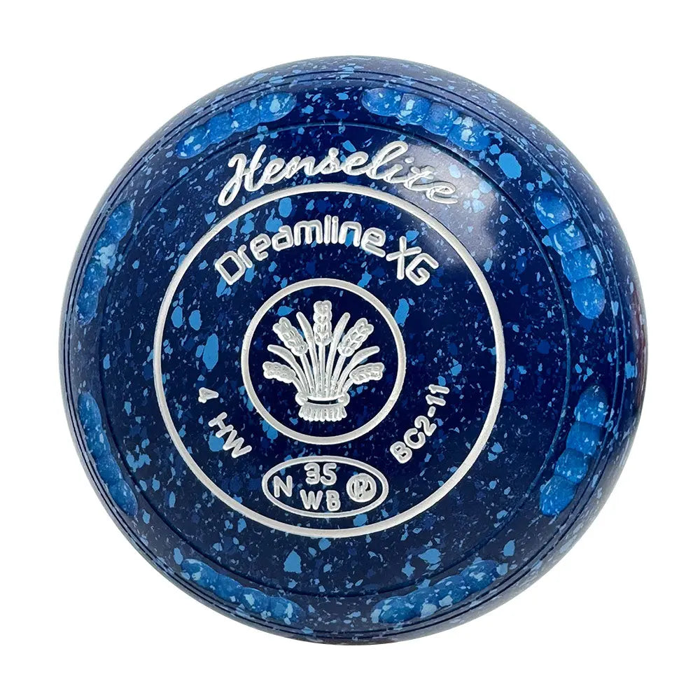 Henselite Dreamline XG Lawn Bowls Size 4 Heavy Gripped - Denim BC2-11 Henselite