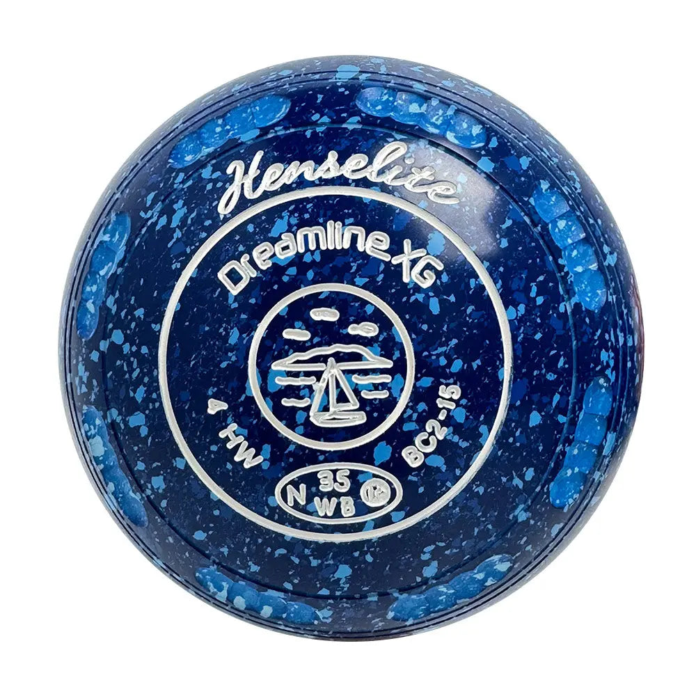 Henselite Dreamline XG Lawn Bowls Size 4 Heavy Gripped - Denim BC2-15 Henselite