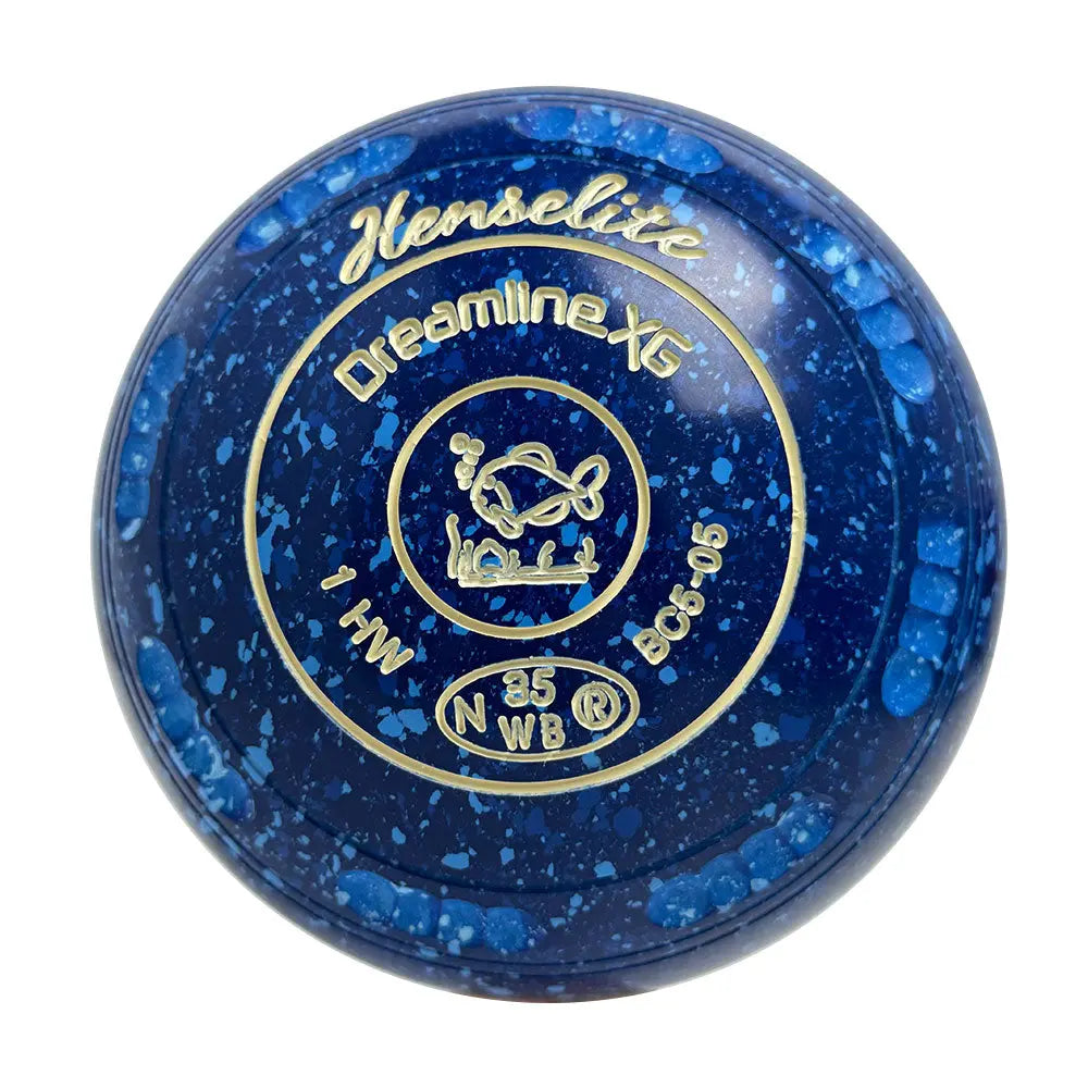 Henselite Dreamline XG Lawn Bowls Size 1 Heavy Gripped - Denim BC5-05 Henselite