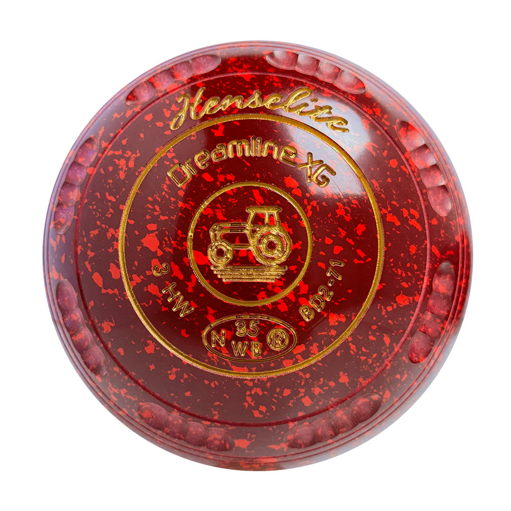 Henselite Dreamline XG Lawn Bowls Size 3 Heavy Gripped - Ruby Rich BD2-71