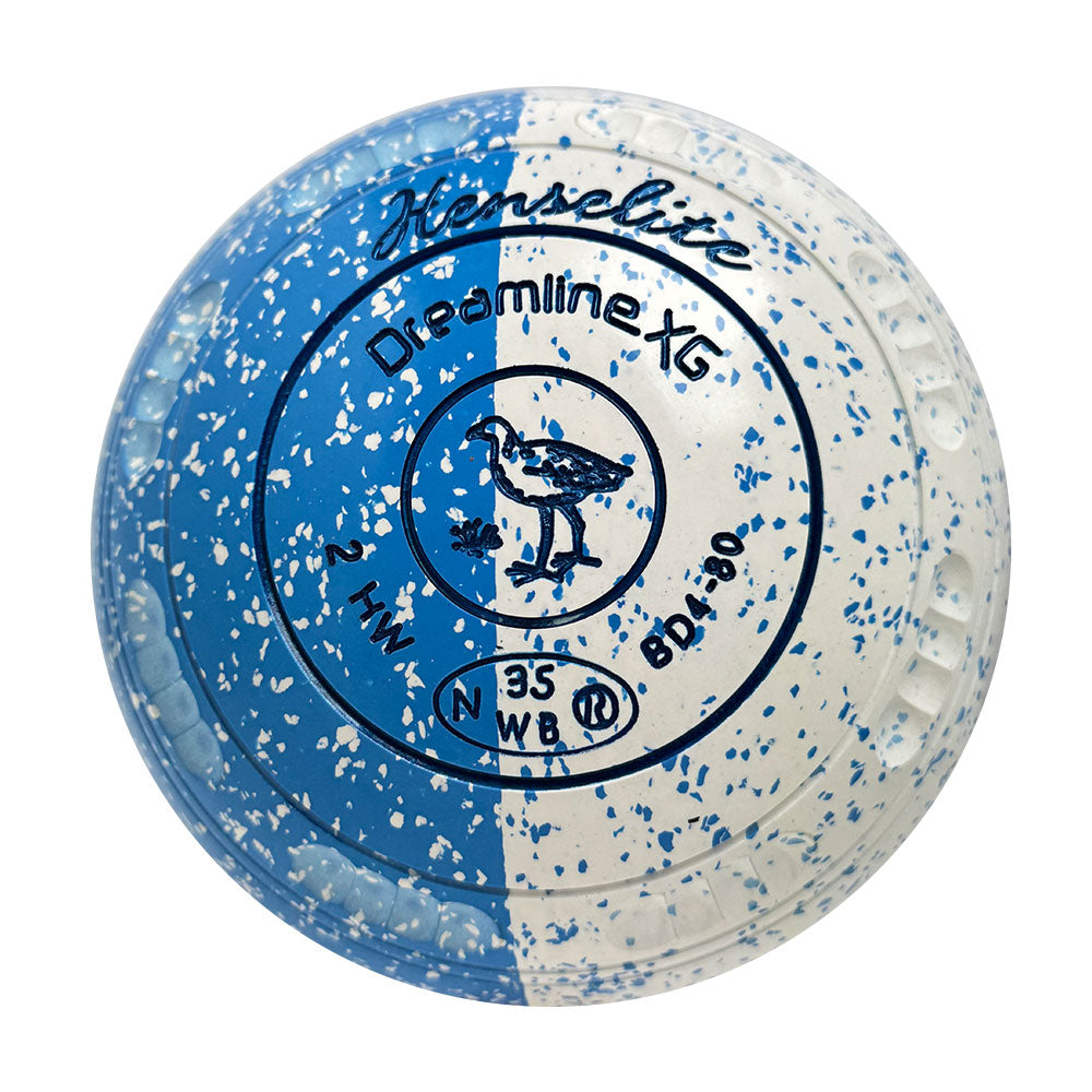 Henselite Dreamline XG Lawn Bowls Size 2 Heavy Gripped - Celeste Duo BD4-80