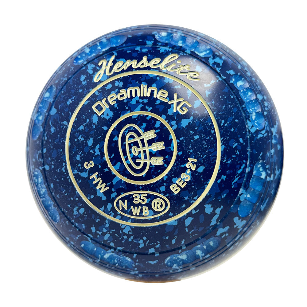 Henselite Dreamline XG Lawn Bowls Size 3 Heavy Gripped - Denim BE3-21