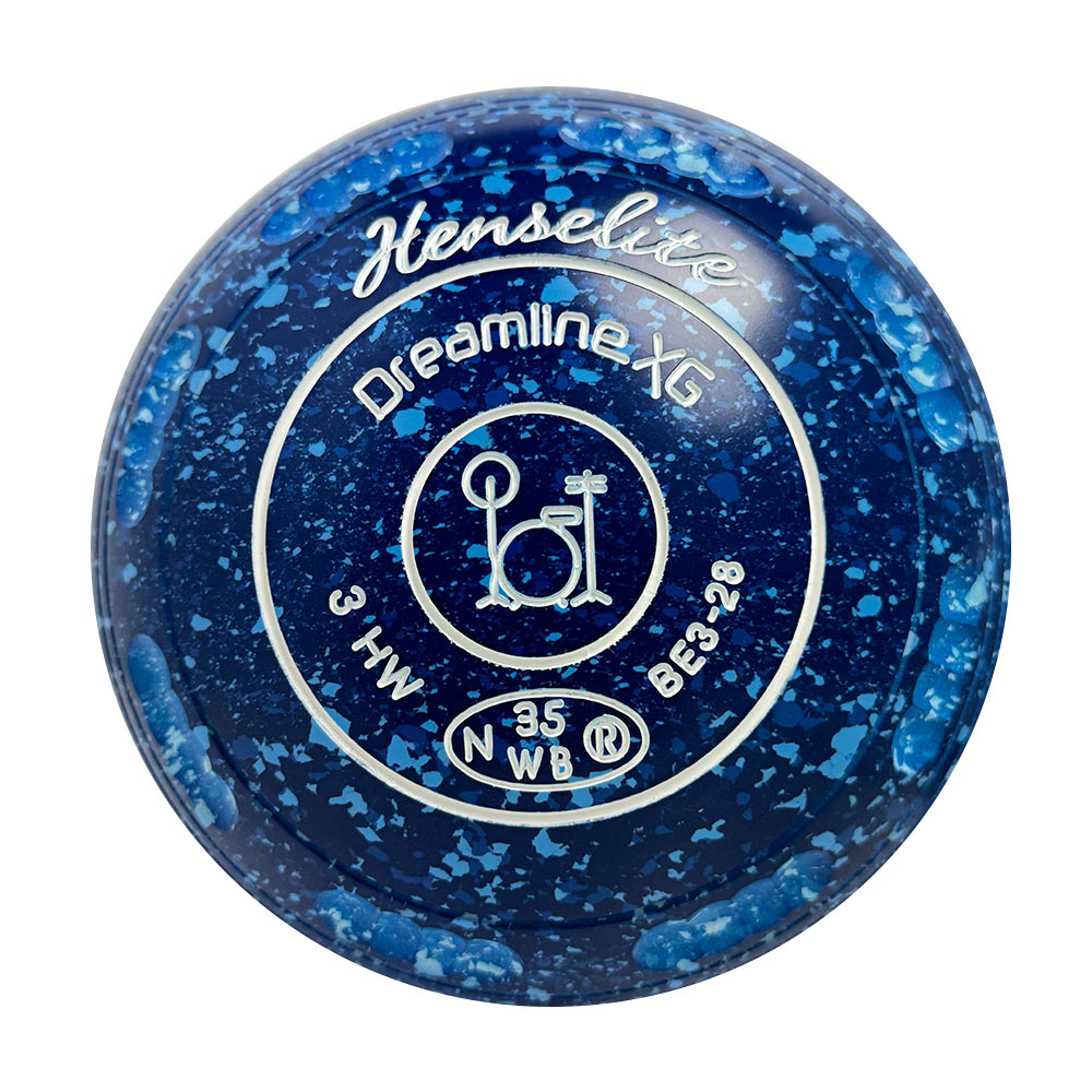 Henselite Dreamline XG Lawn Bowls Size 3 Heavy Gripped - Denim BE3-28