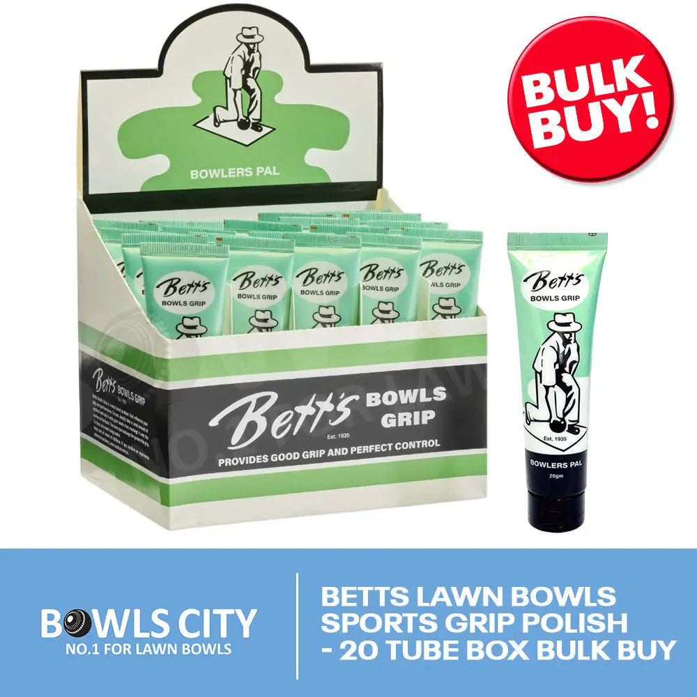 Betts Lawn Bowls Sports Grip Polish - 20 Tube Box Bulk Buy - Bowls City