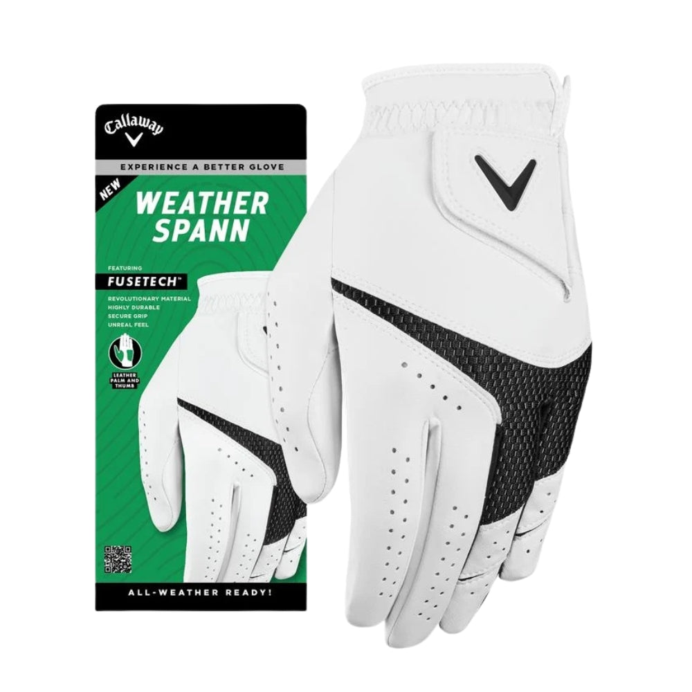 Callaway Mens Weather Spann Golf Glove '23 - White