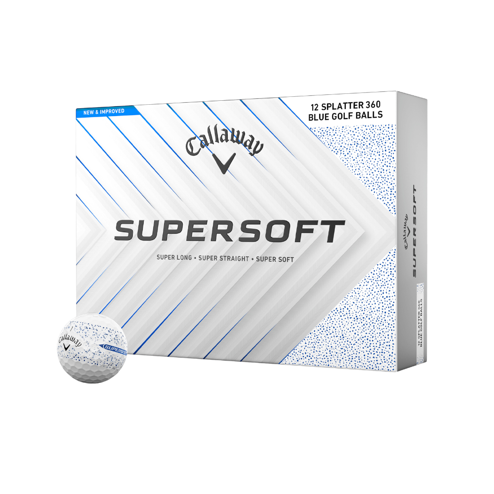 Callaway Supersoft Splatter 360 Golf Balls '25 Blue Dozen