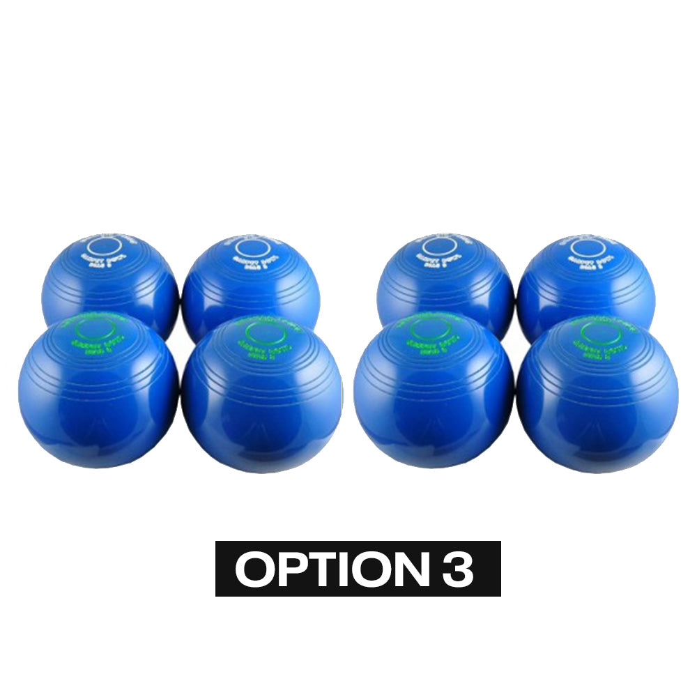Drakes Pride 3 7/8" Carpet Bowls Set - 8 Bowls Coloured Drakes Pride