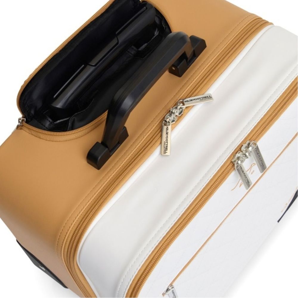 Drakes Pride Legacy Trolley Lawn Bowls Bag - White/Tan