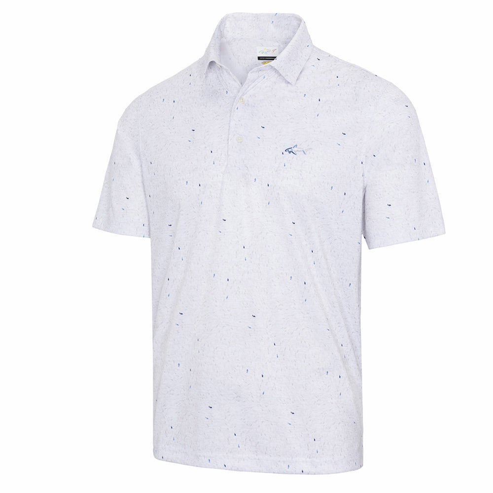 Greg Norman ML75 Mini Sharks Print Polo - White